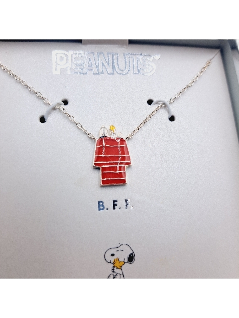 BFF Peanuts Snoopy and Woodstock Fine Silver Plated Necklace Jewelry Charm